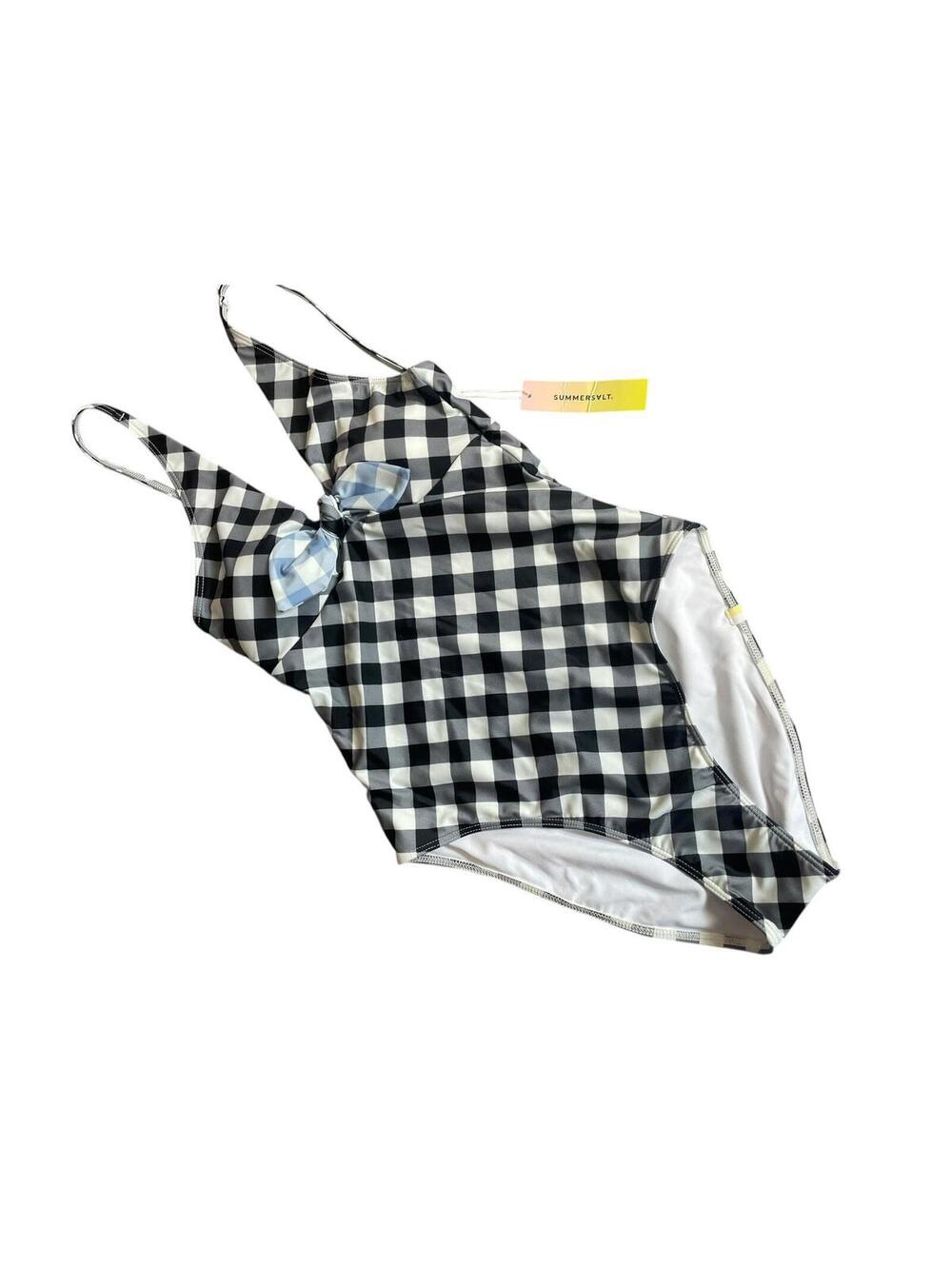 Summersalt The Jetsetter One-Piece Swimsuit NWT In Gingham in Sea Urchin Size 2 - Picture 9 of 9